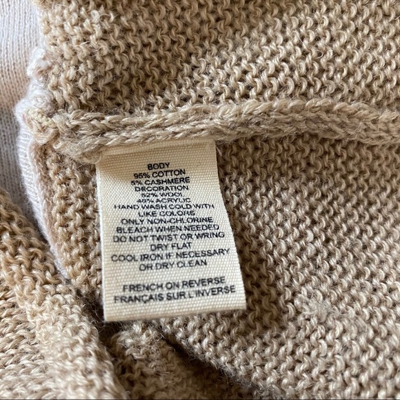 Moth Anthro Asymmetrical Cable Accent Cowlneck - Picture 6 of 6